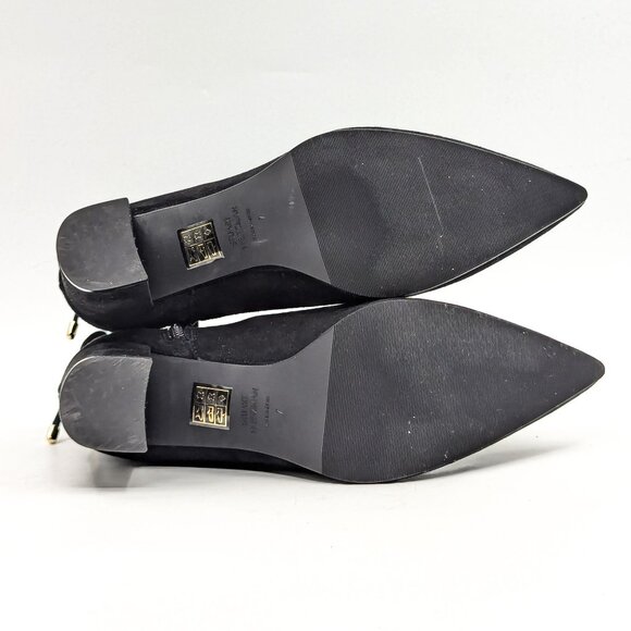 Stuart Weitzman Women Grandiose Black Suede Ankle Dress Office Back Lace Boots 7 - Picture 6 of 11